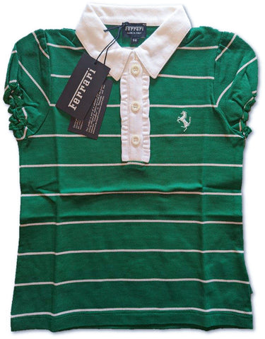POLO Scuderia Ferrari Team F1 Formula 1 Children Polo Shirt NEW Kids Green 12-14