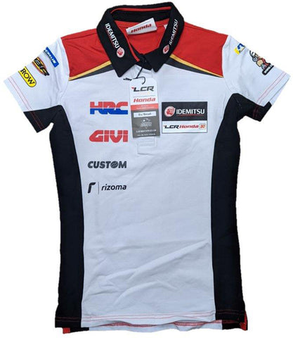 POLO LCR Honda Team Bike MotoGP BSB Women's Poloshirt NEW! Ladies White XS