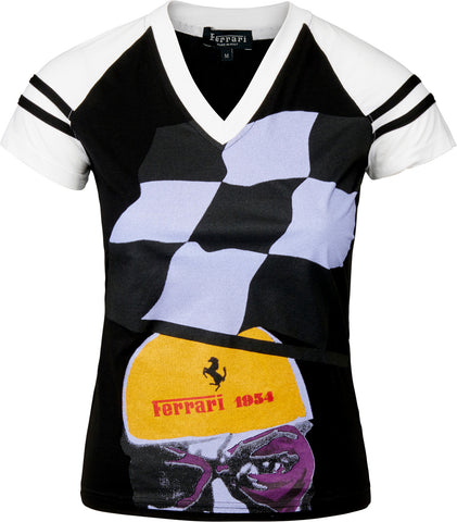 T-SHIRT Formula One 1 Scuderia Ferrari F1 Team Black Top NEW! Tee Ladies L