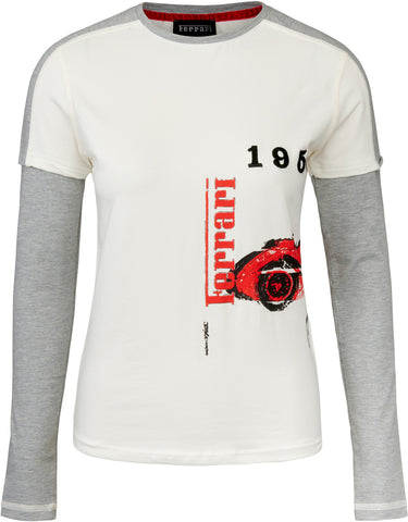 T-SHIRT Formula One 1 Scuderia Ferrari F1 Team 1958 Longsleeve NEW Tee Ladies L
