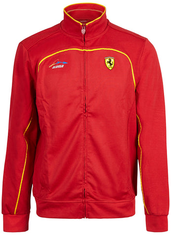 Sweatshirt Alonso Full Zip Mens Ferrari Team Formula One 1 Red Collar NEW! XL
