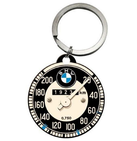 KEYRING Nostalgic Art 1.5" Circular Retro Classic Key Ring NEW BMW Speedometer
