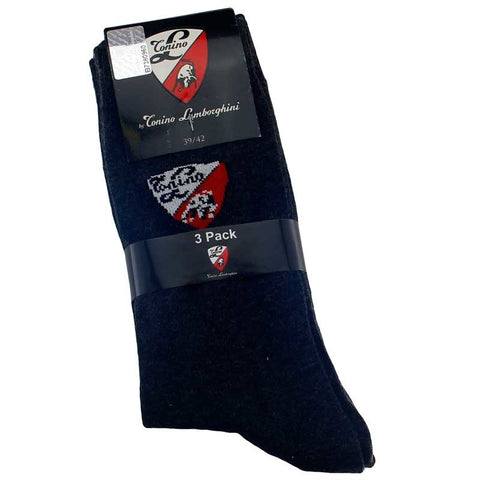 SOCKS 3 Pack Gift Tonino Lamborghini Blue Men Gift Idea For Him NEW 43/46UK 9-11