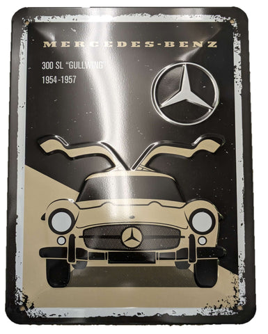 SIGN Metal Nostalgic Art Piece 8 inch x 6 inch Collectable NEW Mercedes Gullwing