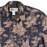SHIRT Mens Shortsleeve Hawaiian Style Tropical Print 100% Cotton NEW! Bronze