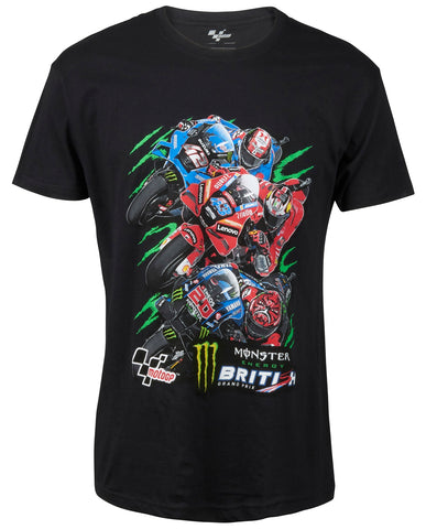 T-Shirt MotoGP Bike Monster Grand Prix Silverstone 3 BIKE 2022 NEW! BLACK