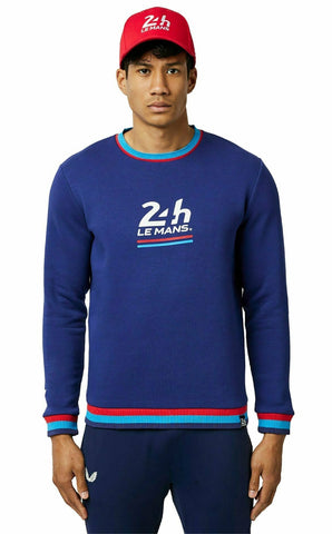 SWEATSHIRT Sportscar 24 Hours Heures Le Mans Castore NEW Heritage Navy Blue S