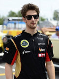 T-SHIRT Tee ladies Formula One 1 Lotus F1 Team NEW! Romain Grosjean Black