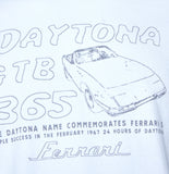 T-SHIRT Ferrari Sportscar Daytona Vintage GT Racing 1967 GTB 365 New White