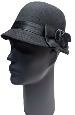 ** HAT Black Band Hat With Bow Detail Fashion Summer Sun Protection NEW! TH008