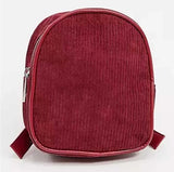 ** BAG Mini Backpack Zip Holiday Small Rucksack Lined Burgundy Red Corduroy NEW!