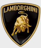 * STICKERS 3D Decals Lamborghini Automobili Squadra Corse OFFICIAL Pack of 4 NEW