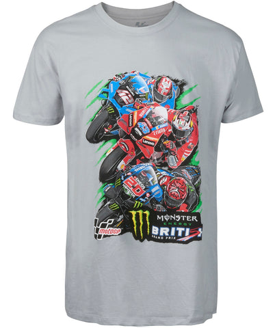 T-Shirt MotoGP Bike Monster Grand Prix Silverstone 3 BIKE 2022 NEW! GREY