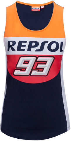 TOP Repsol Honda Tank Tee Bike Ladies MotoGP Marc Marquez 93 Motorcycle NEW