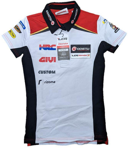 LCR Honda Team Bike MotoGP BSB Women's Polo Shirt White Size