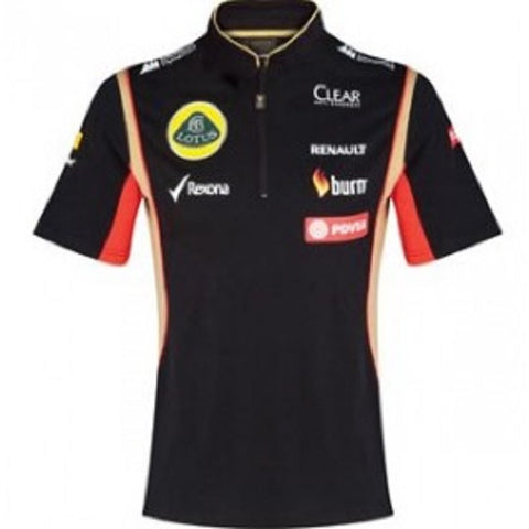 Formula One Lotus F1 Adult Zip Polo Shirt-PDVSA Sponsor 2014/5-Size: Mens
