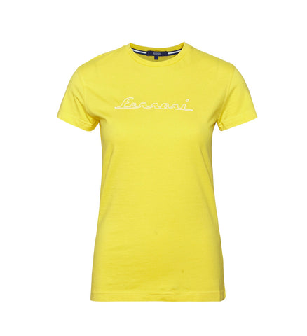 Ferrari Vintage Dino 246 GT Racing Yellow T-Shirt - Size: Ladies