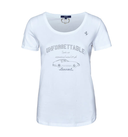 T-SHIRT Ferrari Sportscar ladies Vintage GT Racing New! Unforgettable White L