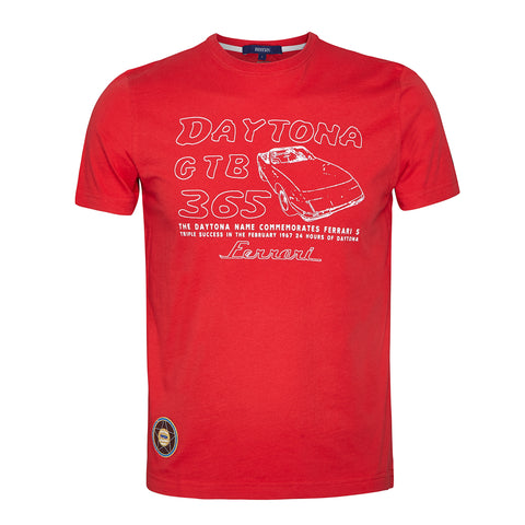 T-SHIRT Ferrari Sportscar Daytona Vintage GT Racing 1967 GTB 365 New Red