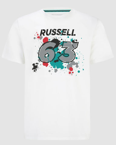 T-SHIRT Formula One 1 F1 Mercedes AMG Petronas George Russell 63 NEW White L