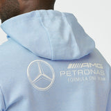George Russell Mercedes AMG Petronas Team Hoodie Blue Mens