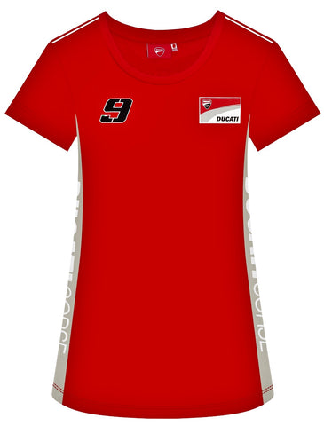 T-SHIRT DUCATI Tee Bike Ladies MotoGP Danilo Petrucci No 9 Motorcycle NEW! XL