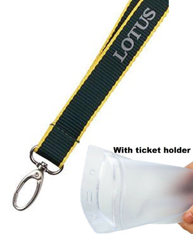 LANYARD Lotus Sportscar Racing Team Pass Holder KeyClip Neck Strap Formula 1 NEW