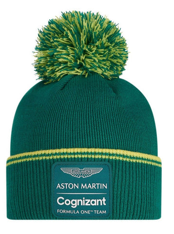 HAT Formula One 1 Aston Martin Cognizant F1 Team Official NEW 2022 Bobble Beanie