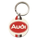 KEYRING Nostalgic Art 1.5" Circular Retro Classic Original Key Ring NEW Audi Logo