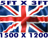 FLAG Union Jack 5ft x 3ft Patriotic National UK GB British Brass Eyelets NEW!