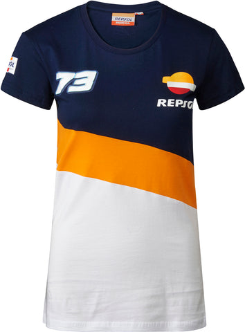 T-SHIRT Repsol Honda Tee Bike Ladies MotoGP Alex Marquez 73 Motorcycle NEW! L