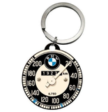 KEYRING Nostalgic Art 1.5" Circular Retro Classic Key Ring NEW BMW Spedometer