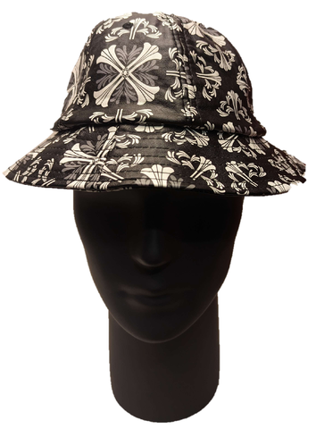 ** HAT Bucket Printed Flower Black Festival Summer Sun Protection NEW! SF110040