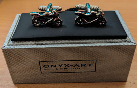 CUFFLINKS Various Designs MotorsportMerch Gift Box NEW! - CK176 Motorbikes