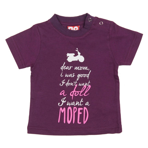 T-SHIRT Tee Baby Kids Do-Design Moped Bike Scooter Toddler Purple NEW!