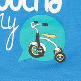 T-SHIRT Baby kids Do-Design Moped Bike Don't Toucha Scooter Toddler Blue NEW! 80