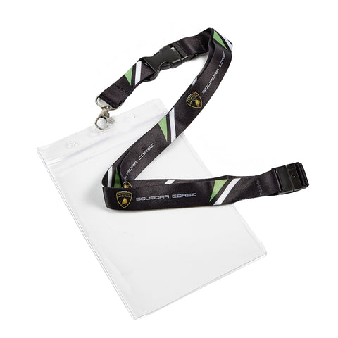 * LANYARD Passholder Lamborghini Racing Team KeyClip Neck Strap Pass Le Mans NEW