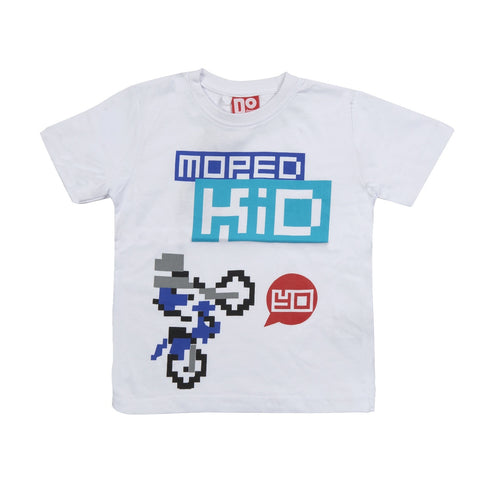 T-SHIRT Kids Children Do-Design Moped Kid Bike Scooter Toddler White NEW!