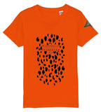 T-SHIRT TECHEETAH Childrens Kids Formula E Team Orange Cheetah Print NEW!
