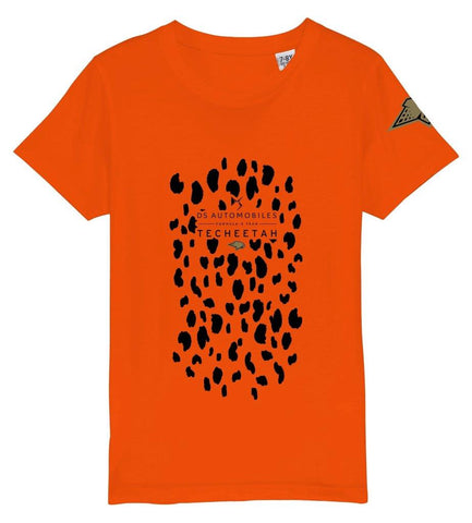 T-SHIRT TECHEETAH Childrens Kids Formula E Team Orange Cheetah NEW! Age 3-4