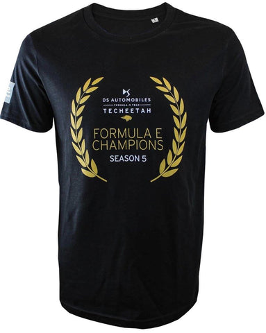 T-SHIRT DS TECHEETAH Formula E Team Winner Crest Tee Mens Cheetah NEW! L