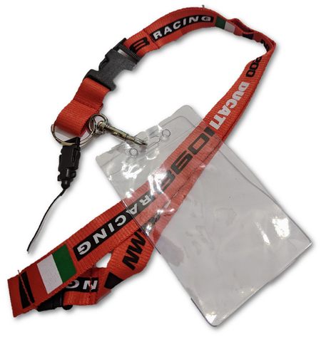 * LANYARD Ducati 1098 Racing WSBK Superbikes Bike NEW! ID Passholder Red