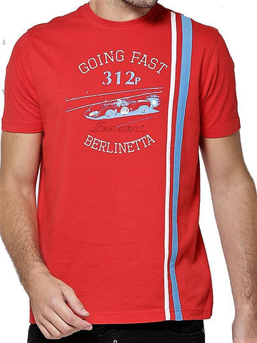 T-SHIRT Tee Ferrari Sportscar Berlinetta Vintage GT Racing 1969 312p New Red