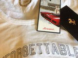 Ferrari Vintage GT Racing White T-Shirt Unforgettable - Size: Ladies