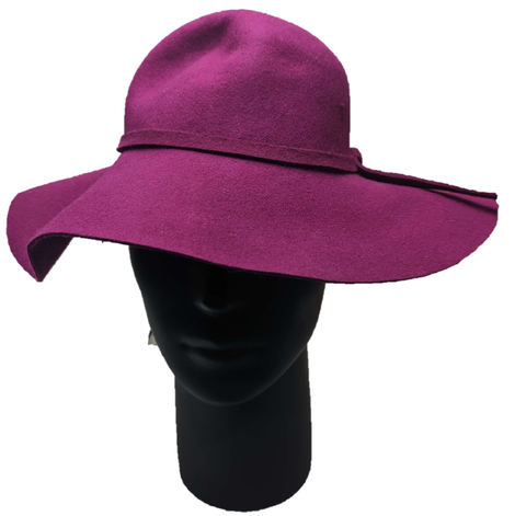 ** HAT Floppy Fedora Purple LADIES Fashion Summer Sun Protection NEW TH019009