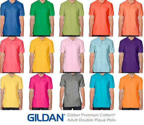 POLO X 4 GILDAN Men's Cotton Poloshirts Work or Leisure JOB LOT of FOUR