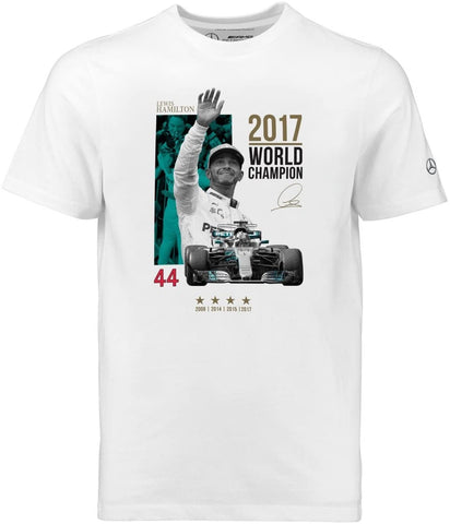 T-SHIRT Mercedes AMG Petronas Hamilton World Champion 2017 Formula One 1 New