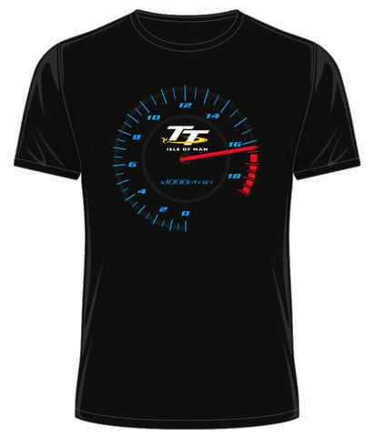 T-Shirt IOM TT Motorcycle Races Bike Isle of Man NEW! Speed Dial Black Tee