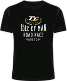 T-Shirt IOM TT Motorcycle Races Bike Isle of Man NEW! Laurels Black Tee