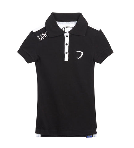 Poloshirt Lancia Delta ladies Shortsleeve Polo Rally NEW! Embroidered Black S